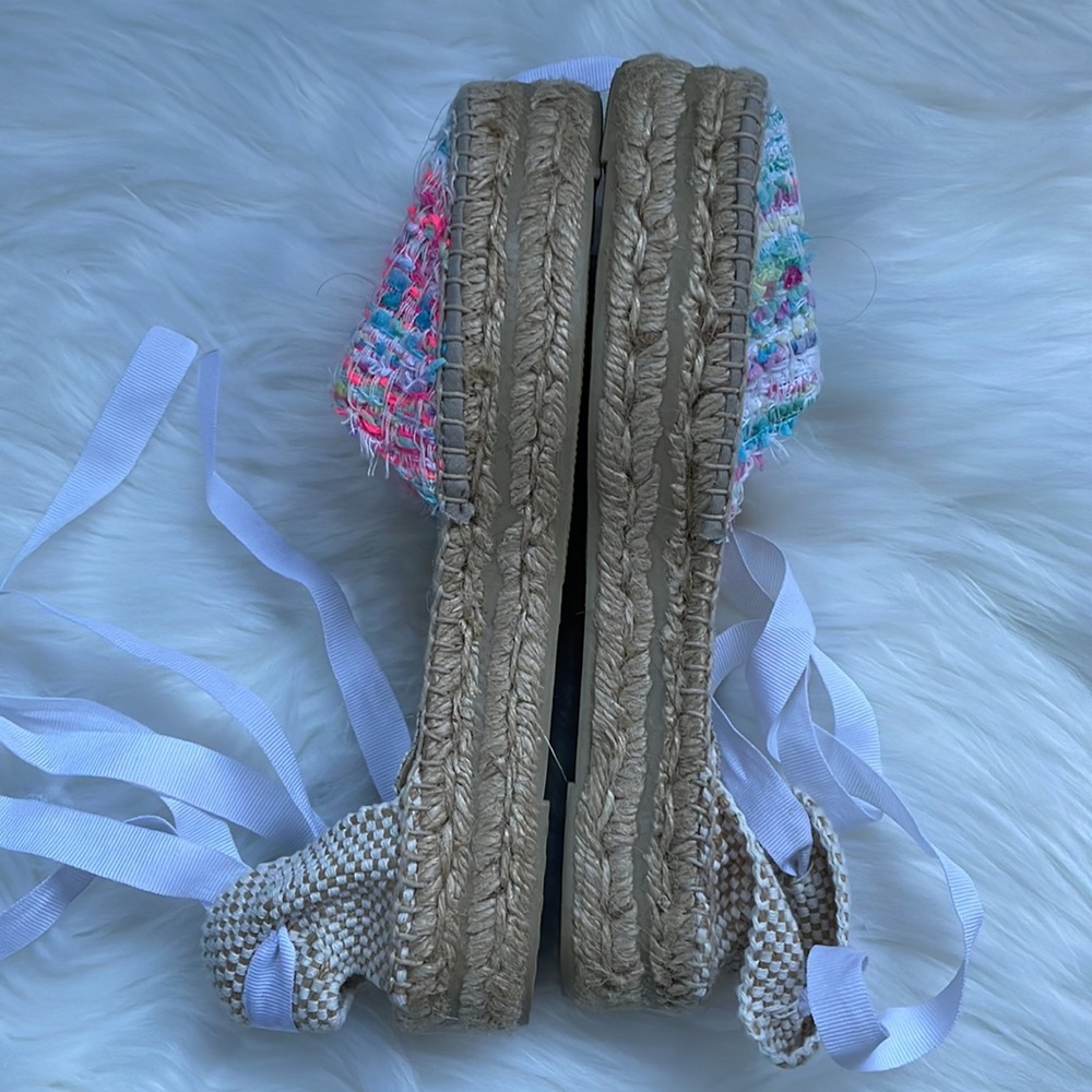 MANEBI Raffia lace up double soled espadrilles‎ EUC size 36 - Picture 6 of 7